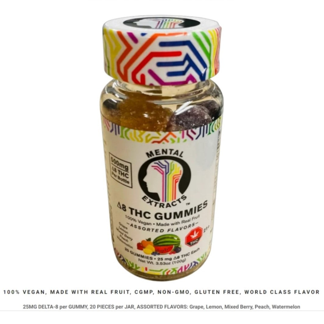 Mental Extracts 25mg Δ8 Gummies