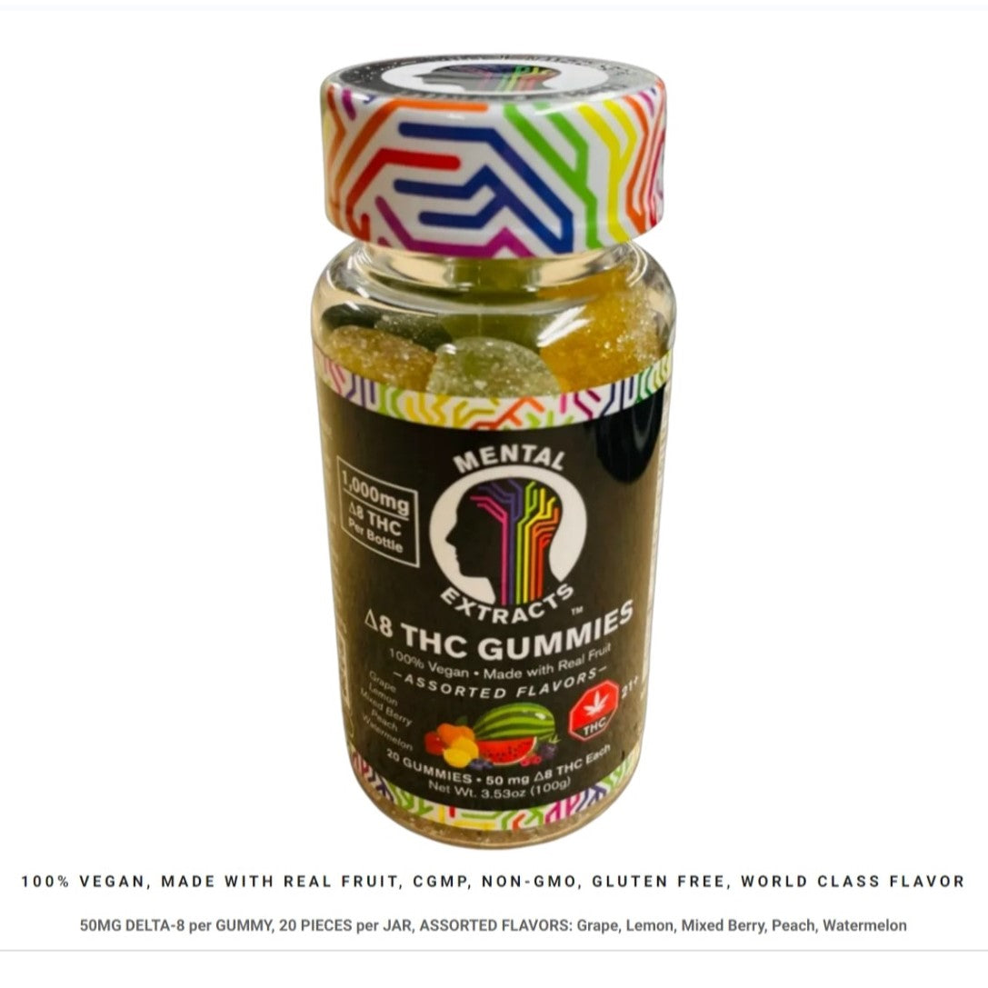 Mental Extracts 50mg Δ8 Gummies