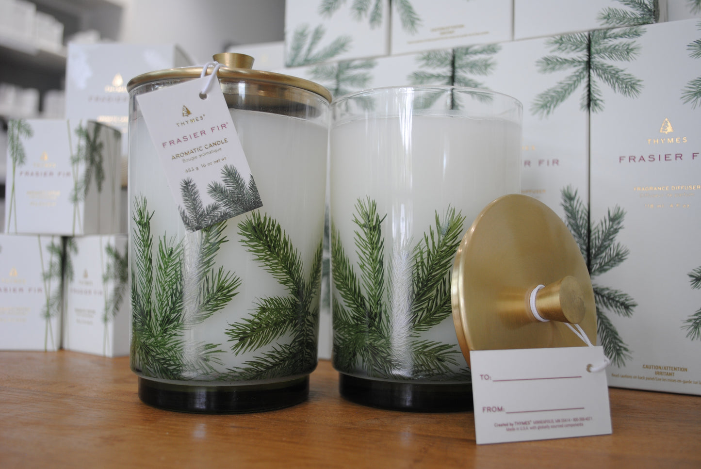 Thymes Frasier Fir Pine Needle Luminary - Large