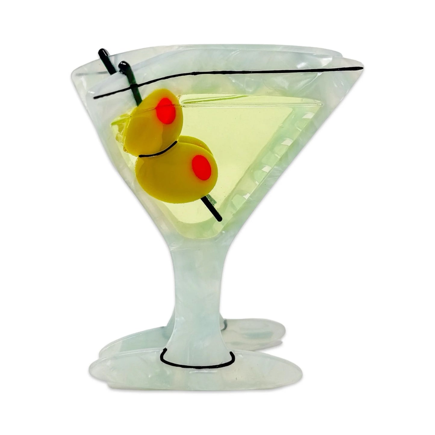 Jenny Lemons Large Claw Clip - Martini
