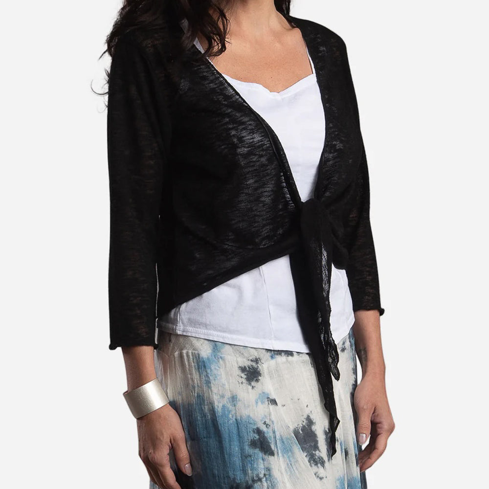 Luna Luz Cropped Sweater - Black