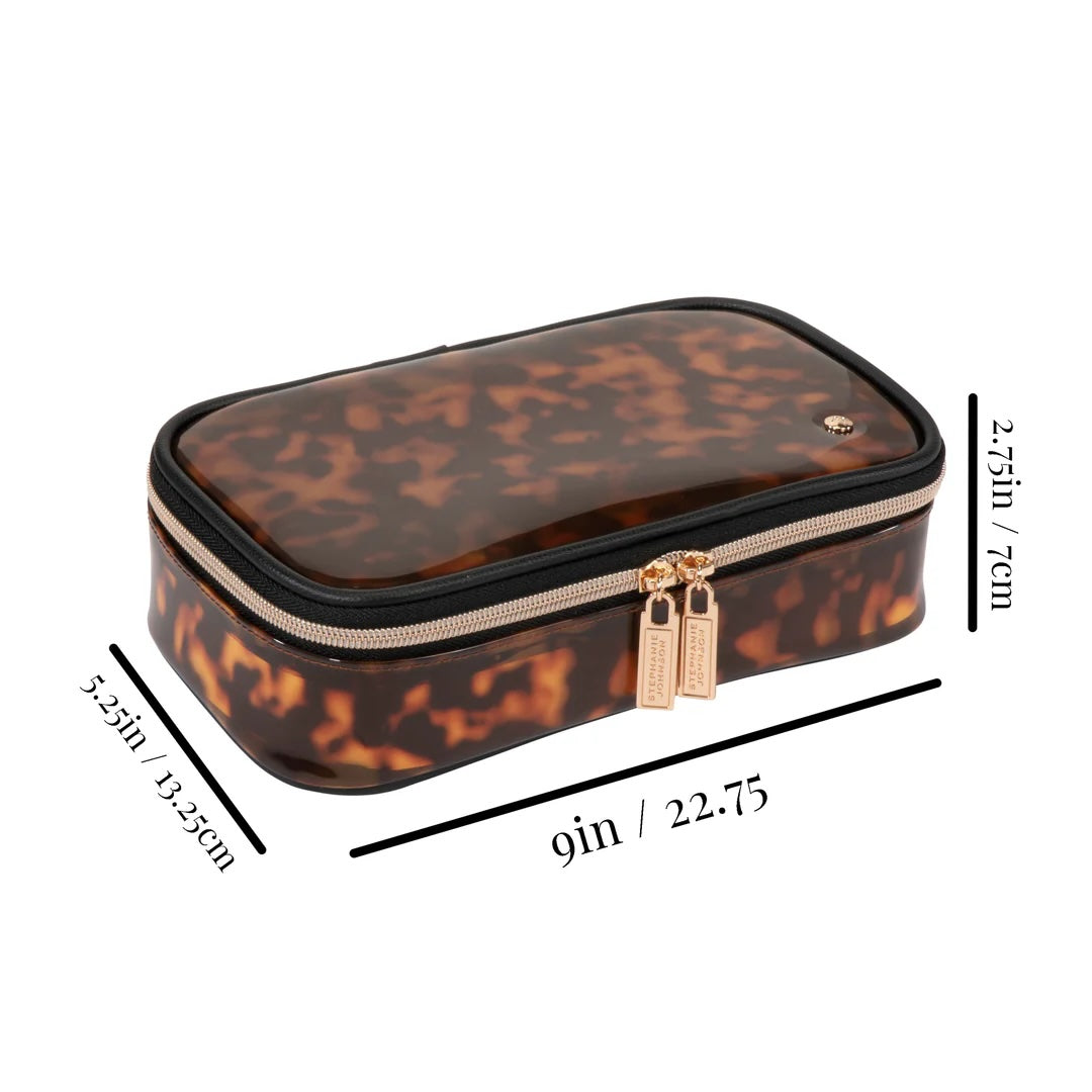 Stephanie Johnson - Claire Medium Makeup Case - Clear Tortoise