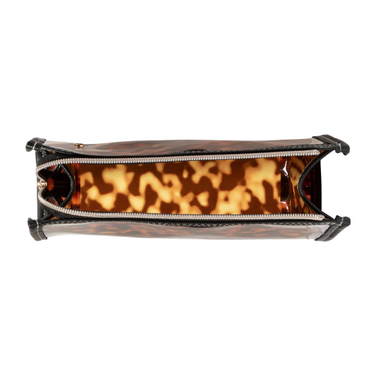 Stephanie Johnson - Medium Zip Cosmetic Case - Clear Tortoise