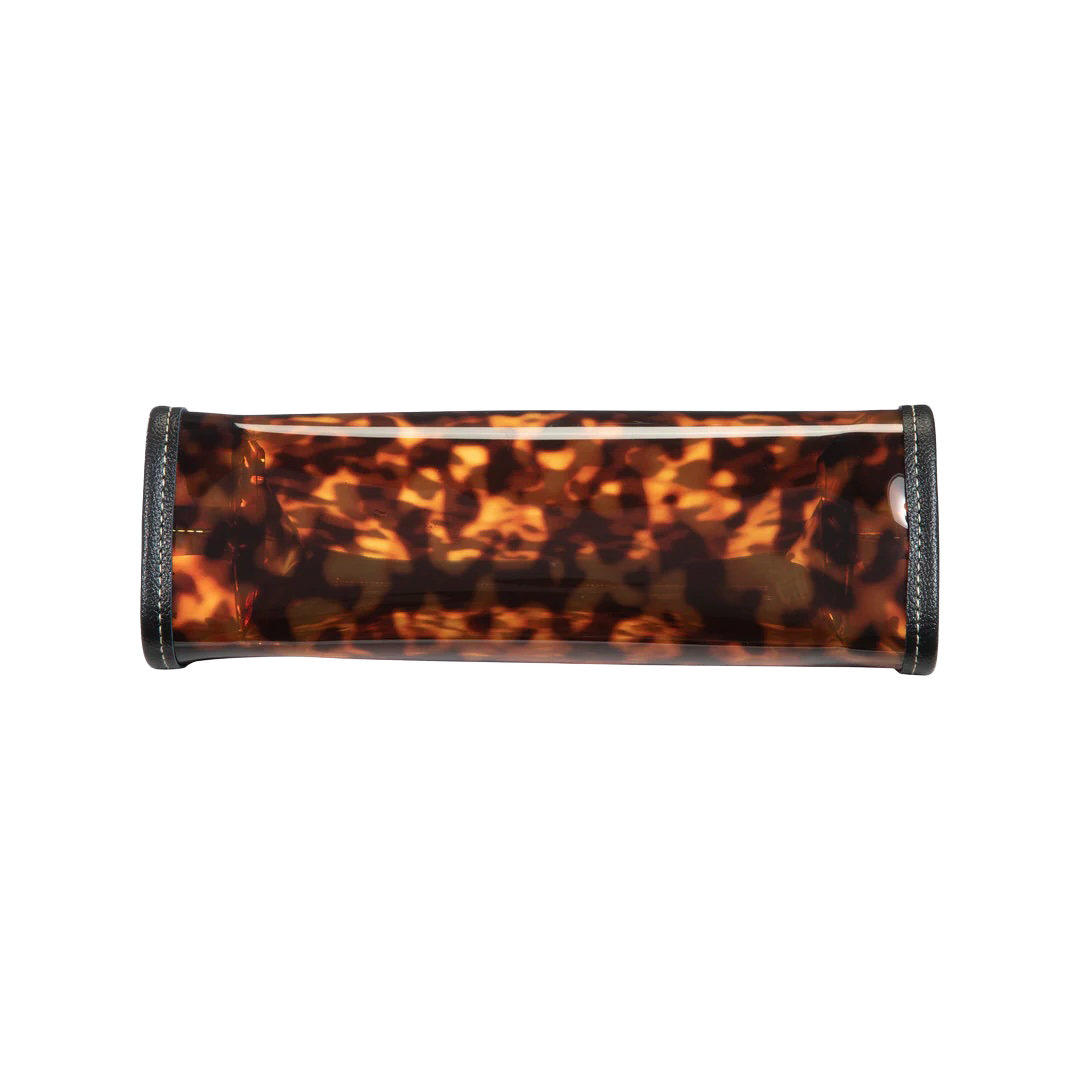 Stephanie Johnson - Medium Zip Cosmetic Case - Clear Tortoise