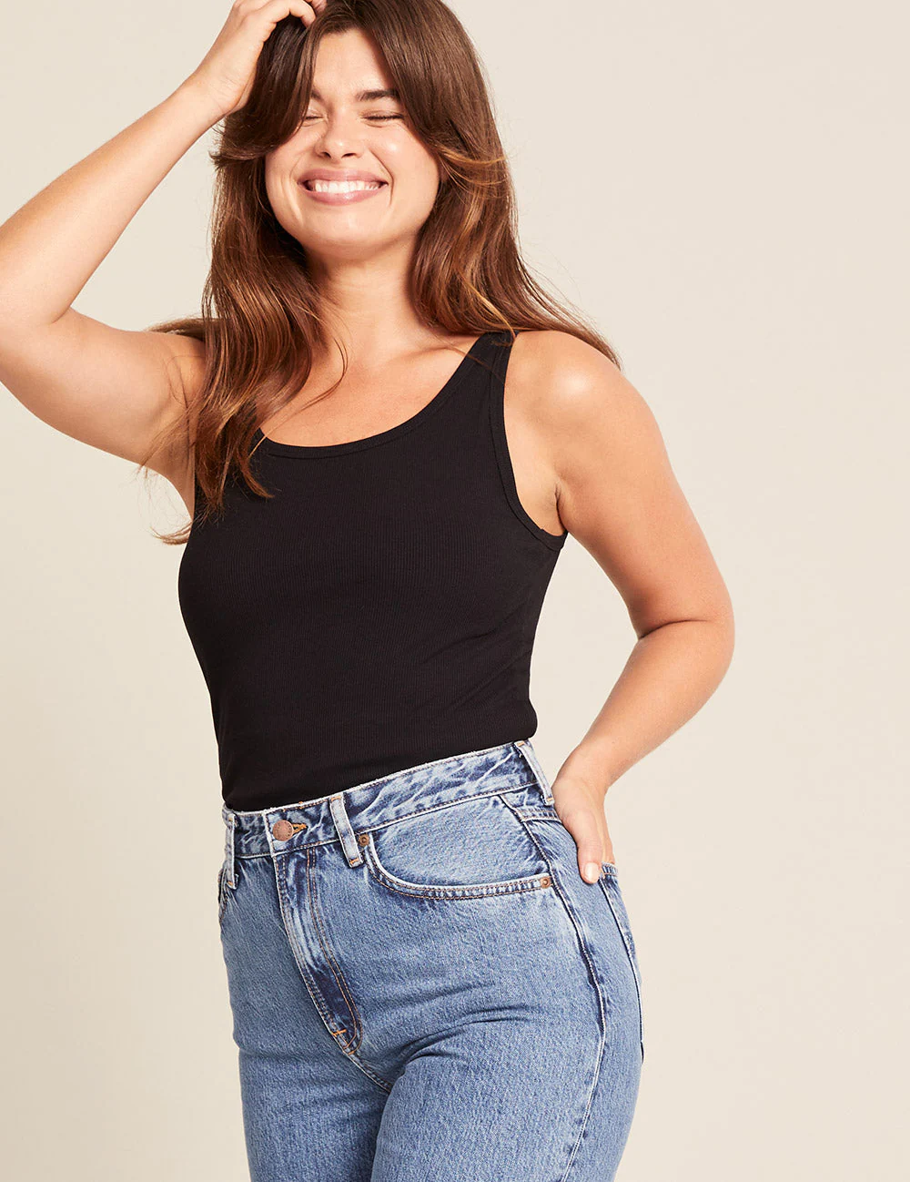 Boody Ribbed Tank - Black