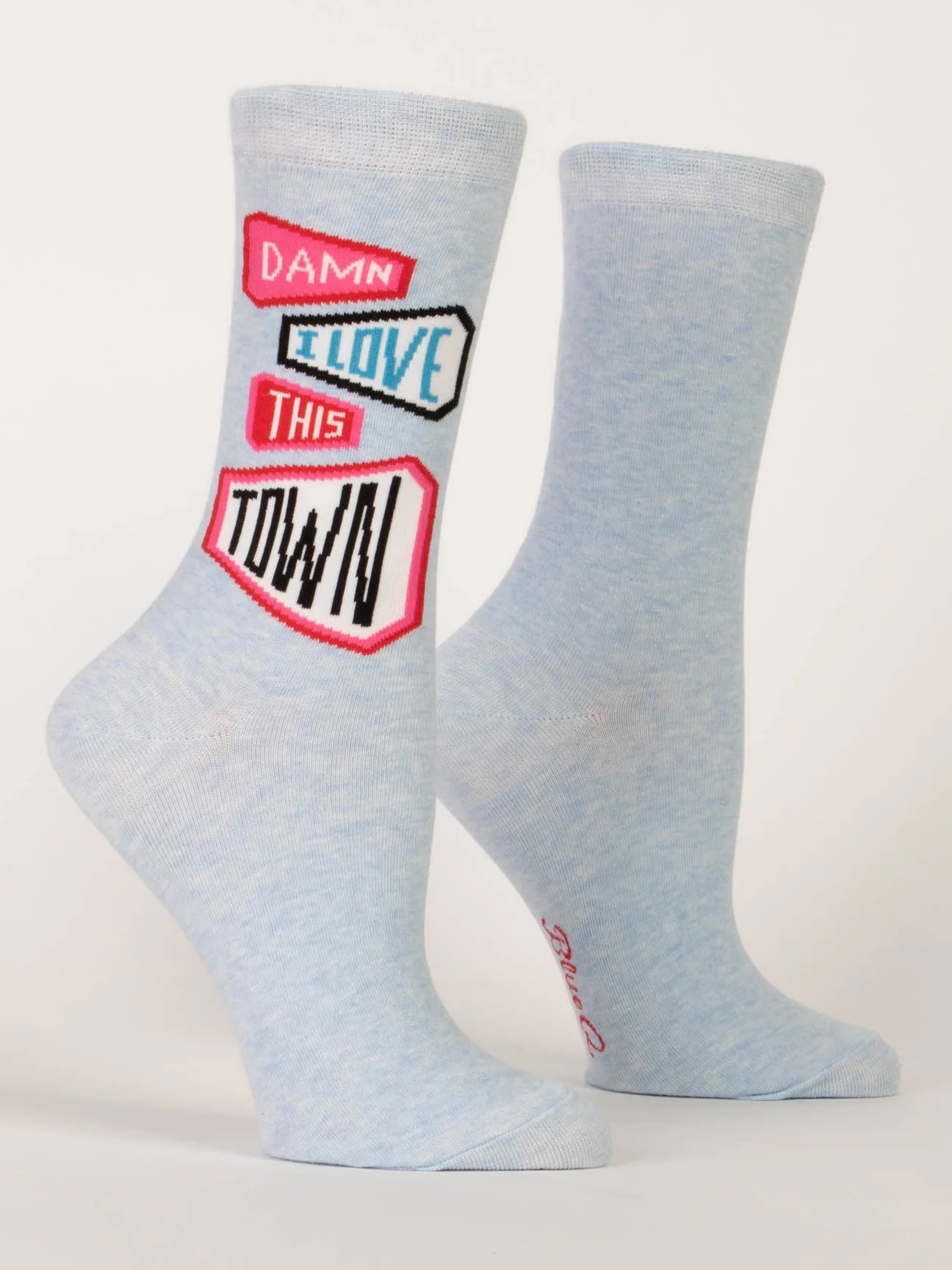 BlueQ Women's Crew Socks - I Love This Town