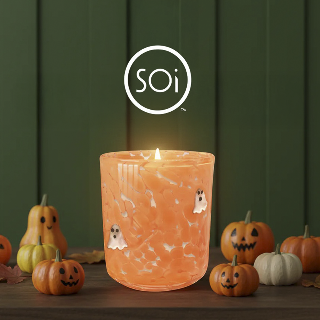 The SOi Co. Candy Corn Ghost Candle