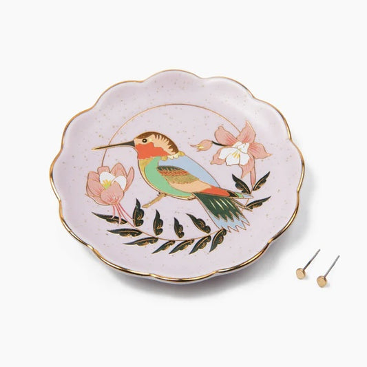 Scout Jewelry Dish & Stud Earring Set - Hummingbird