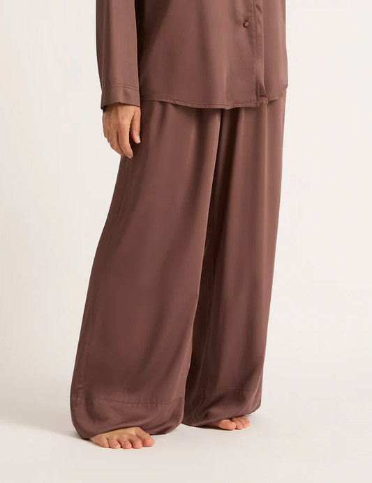 Boody Vegan Silk - Wide Leg Sleep Pant - Garnet