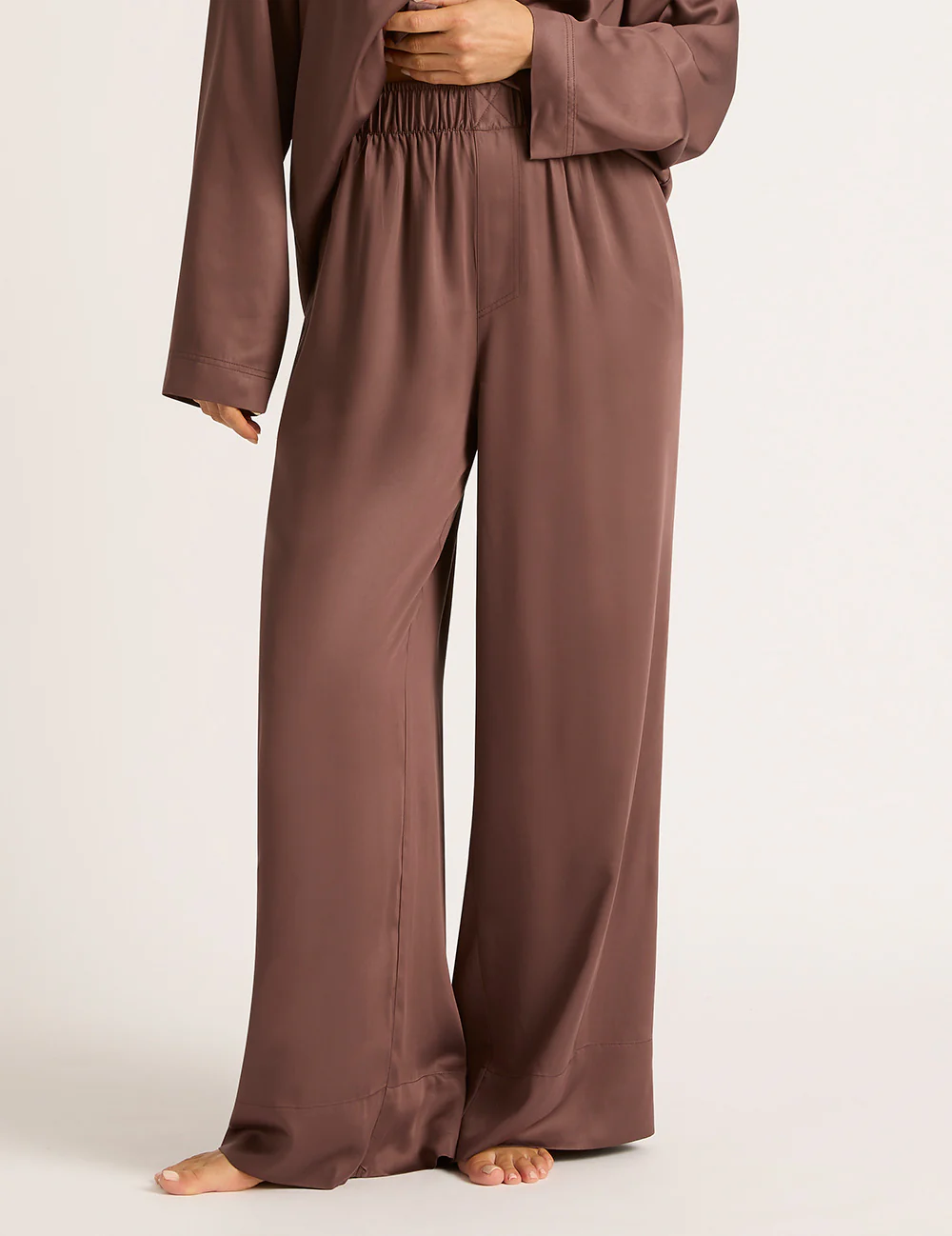 Boody Vegan Silk - Wide Leg Sleep Pant - Garnet