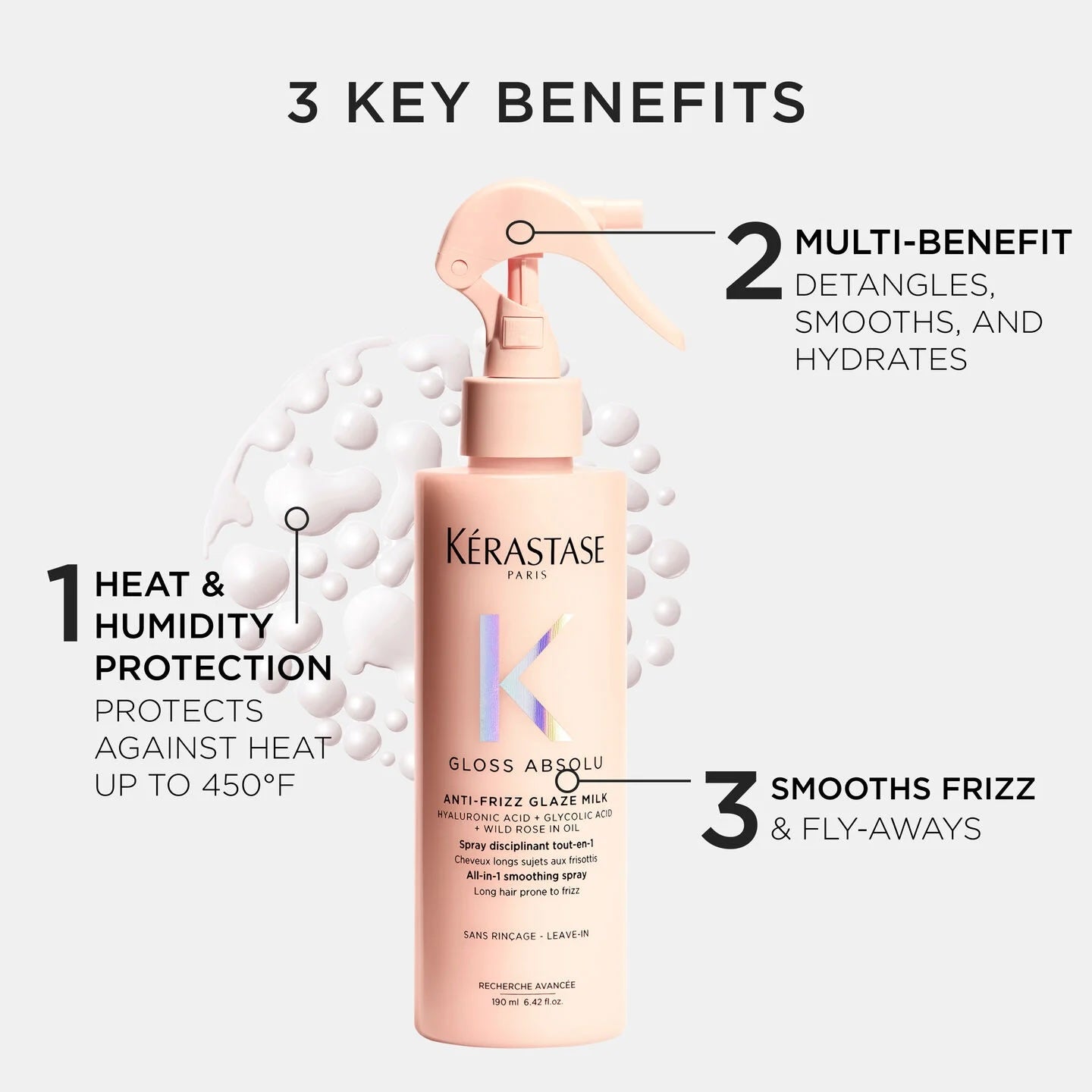 Kérastase Gloss Absolu Anti-Frizz Glaze Milk · All-in-1 Smoothing Spray