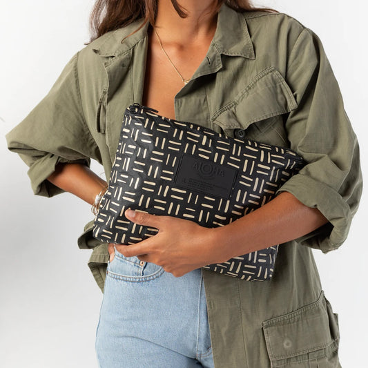 Aloha Mid Pouch (one left) - Rattan Moon Shimmer