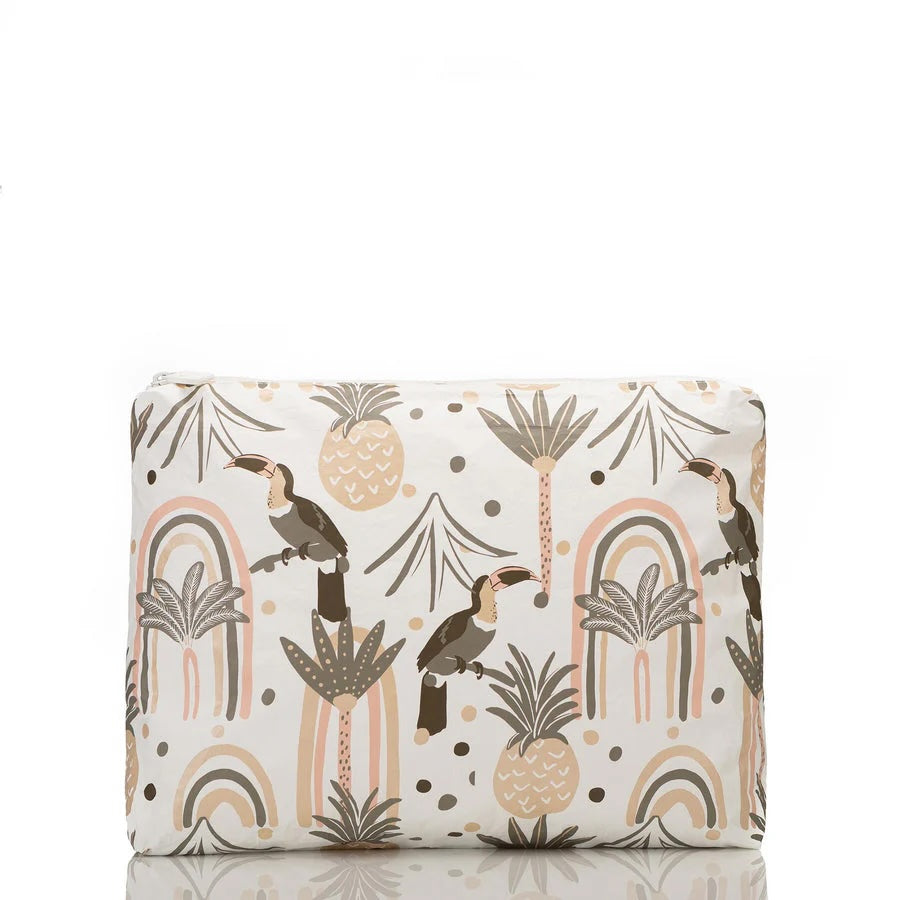Aloha Mid Pouch (one left) - Tropical Toucans