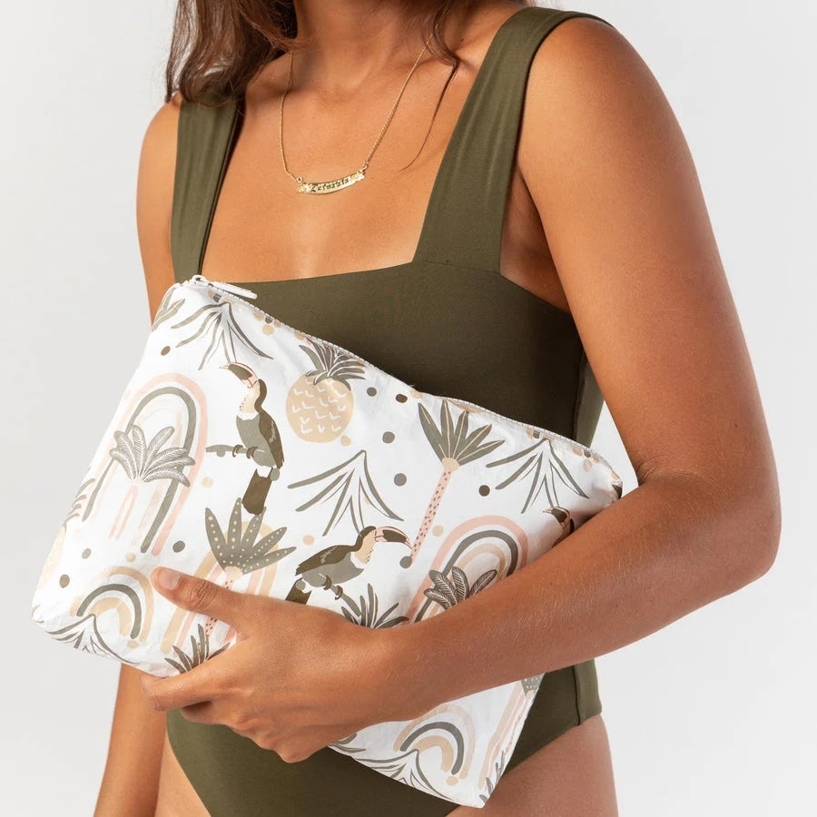 Aloha Mid Pouch (one left) - Tropical Toucans