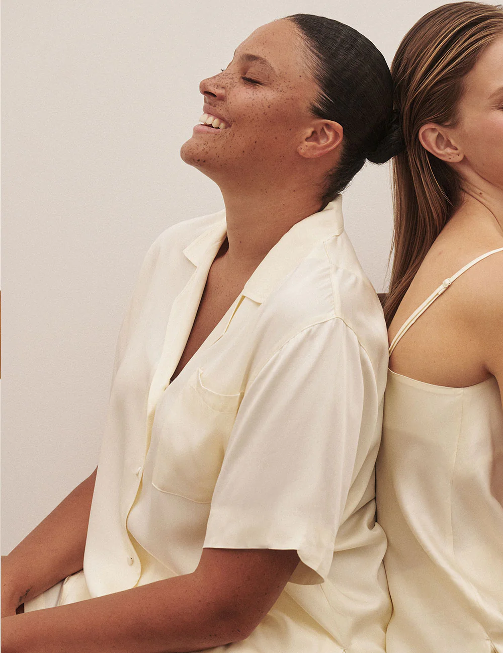 Boody Vegan Silk - Short Sleeve Sleep Shirt - Pearl