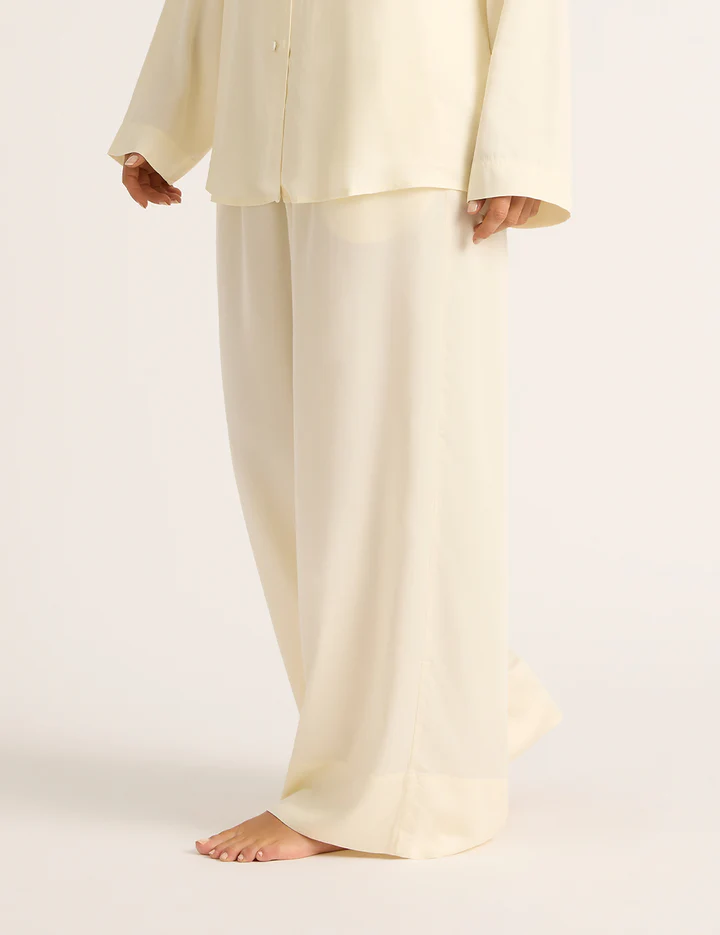 Boody Vegan Silk - Wide Leg Sleep Pant - Pearl