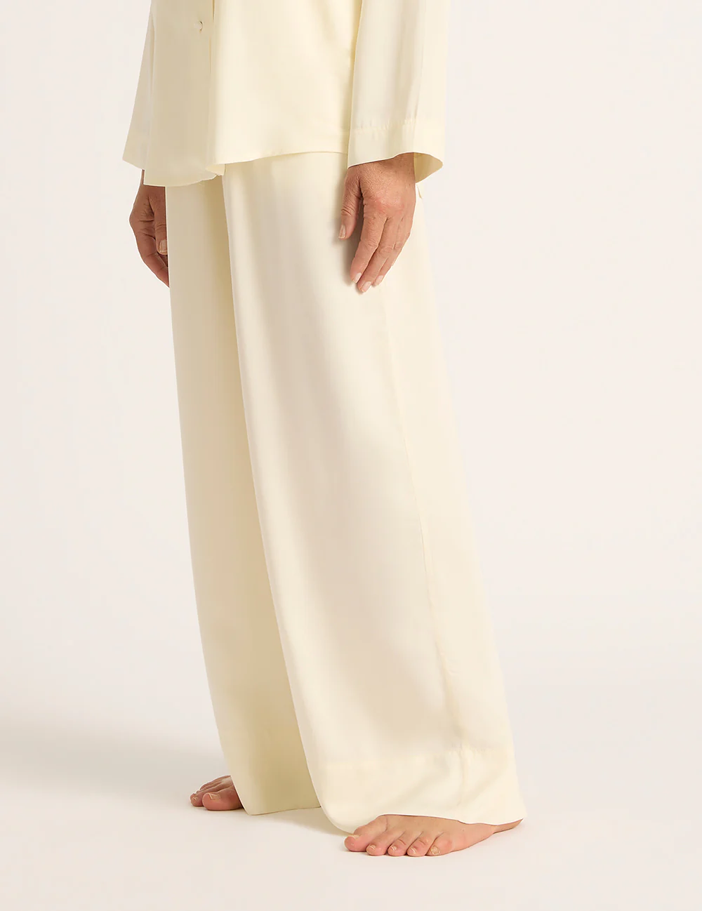 Boody Vegan Silk - Wide Leg Sleep Pant - Pearl