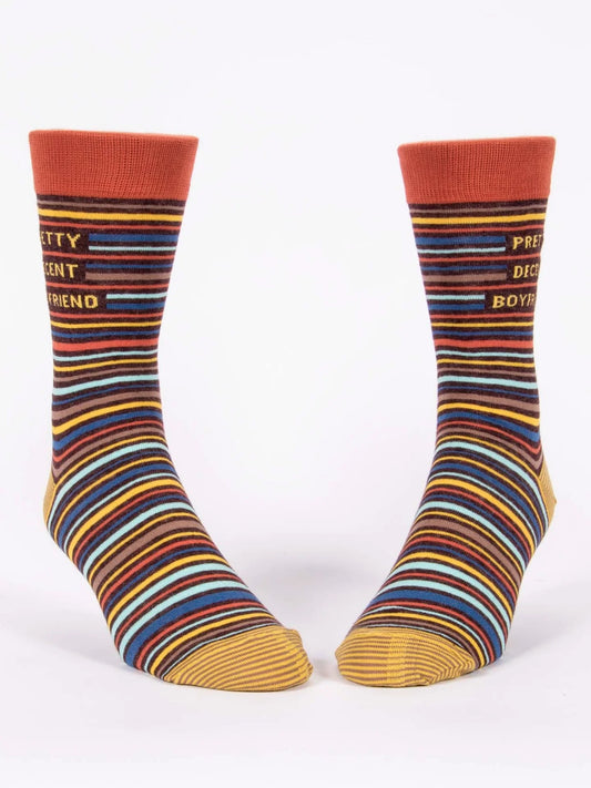 BlueQ Men's Crew Socks - Pretty Decent BF