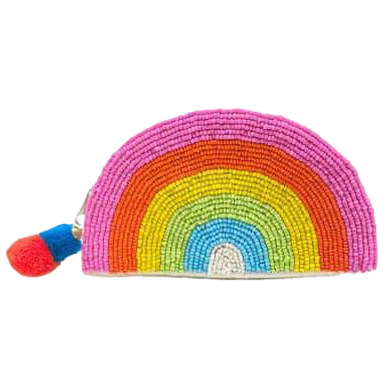 La Chic Designs Beaded Coin Purse - Rainbow