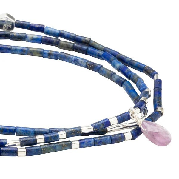 Scout Teardrop Stone Wrap Collection - Lapis, Amethyst & Silver