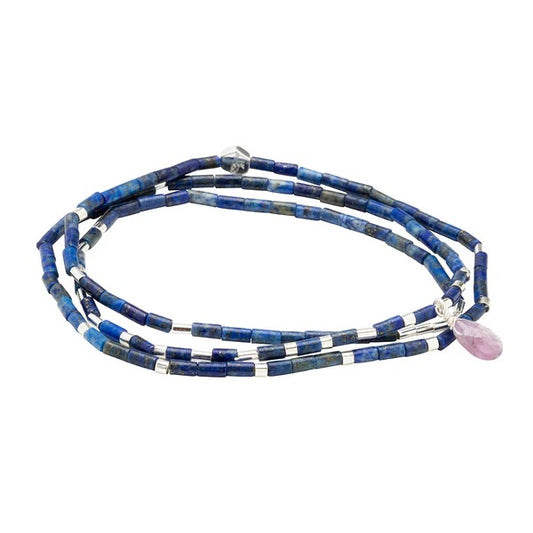 Scout Teardrop Stone Wrap Collection - Lapis, Amethyst & Silver