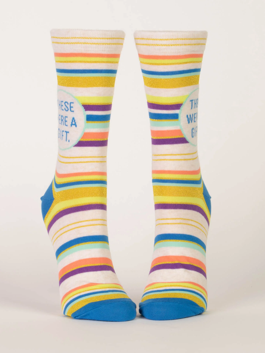 BlueQ Women's Crew Socks - These Were a Gift
