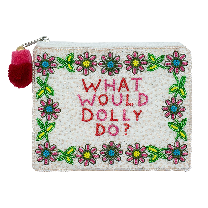 La Chic Designs Beaded Coin Purse - What Would Dolly Do?
