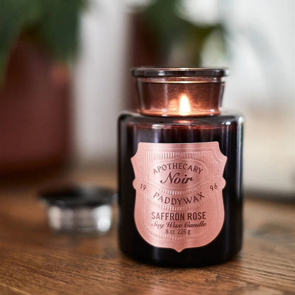 Paddywax Apothecary Noir Candle - Saffron Rose