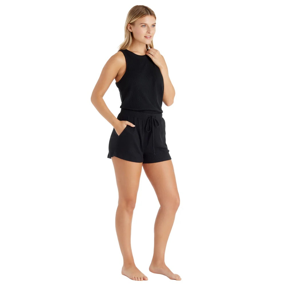 Softies Rib Dream Racerback Short Set - Black