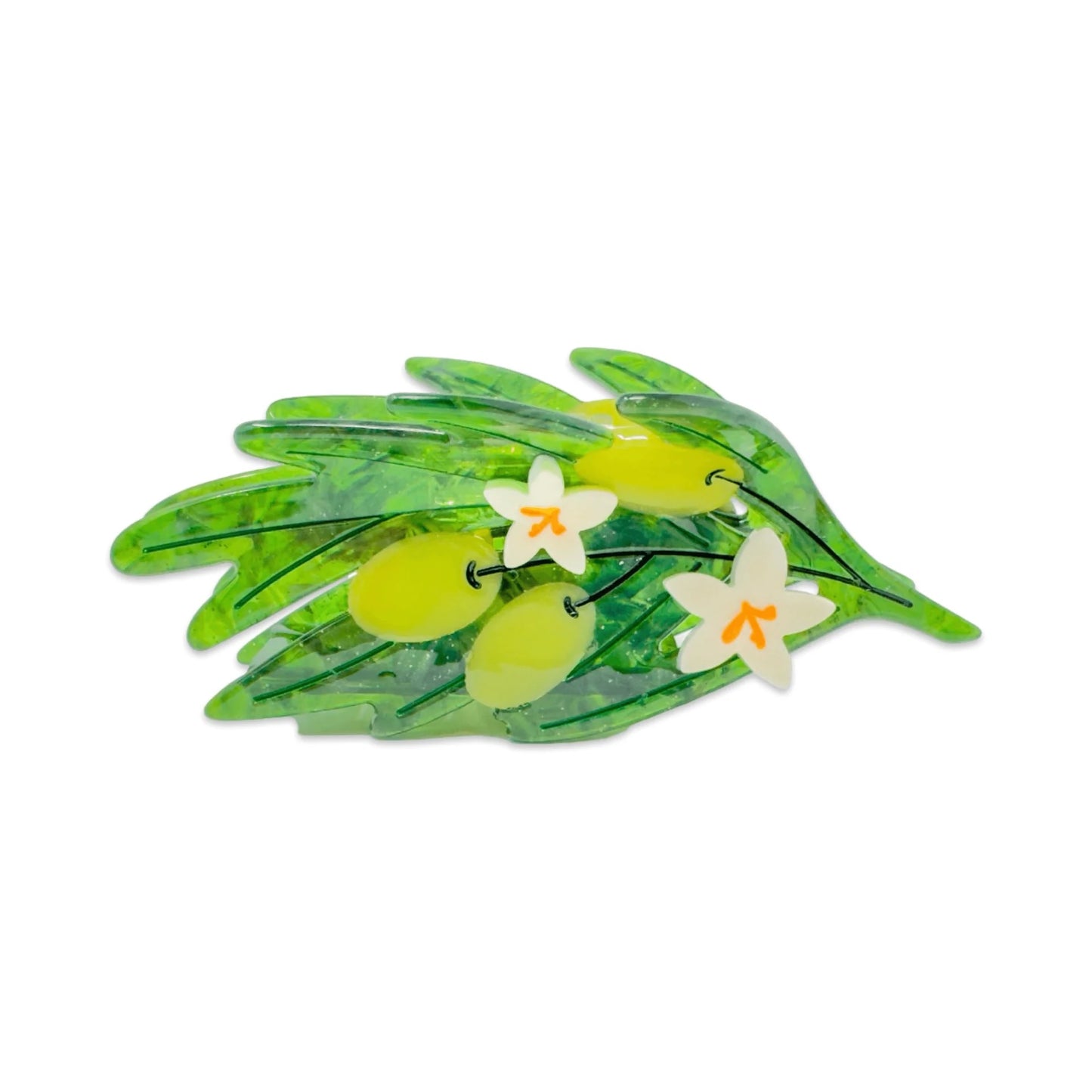 Jenny Lemons Large Claw Clip - Olive Branch