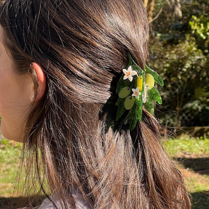 Jenny Lemons Large Claw Clip - Olive Branch