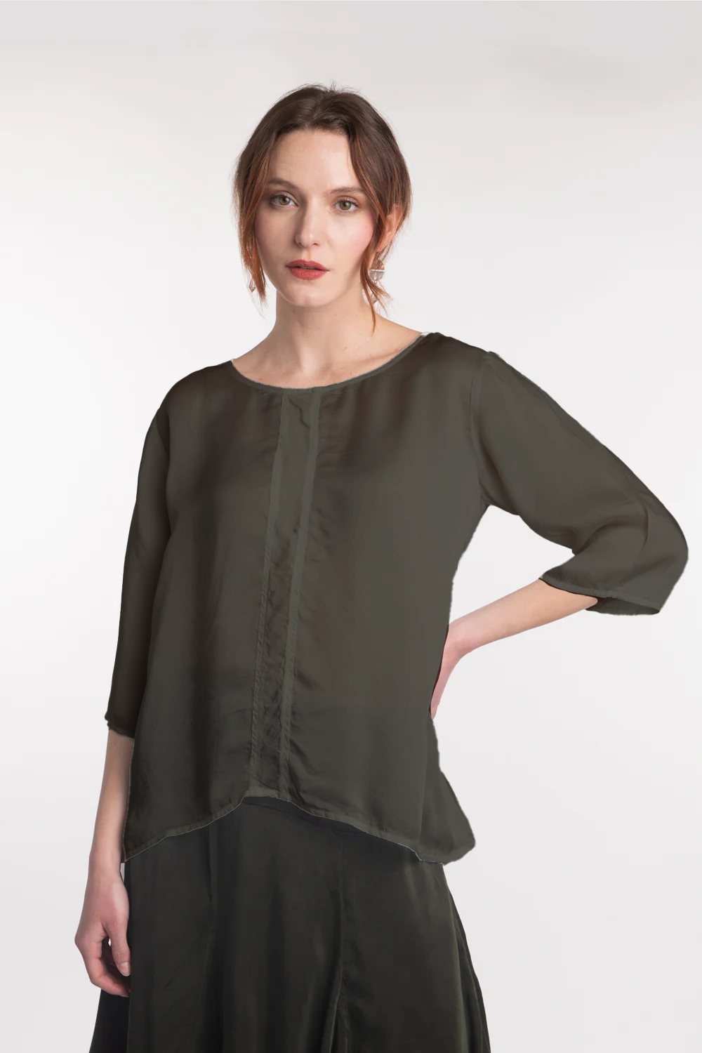 Luna Luz Bella Blouse - Olive Green