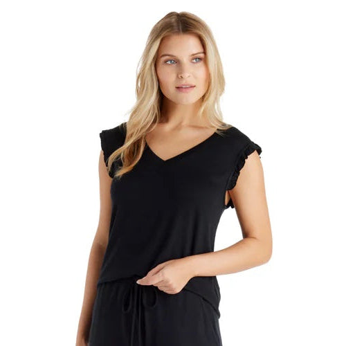 Softies Dream Ruffle Top - Black