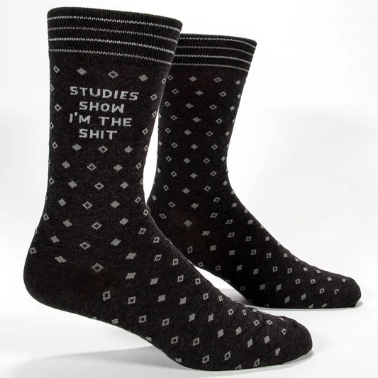 BlueQ Men's Crew Socks - Studies Show