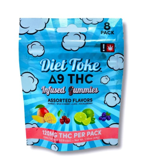 Diet Toke | 15mg Δ9 Gummies | 8 ct. Pack