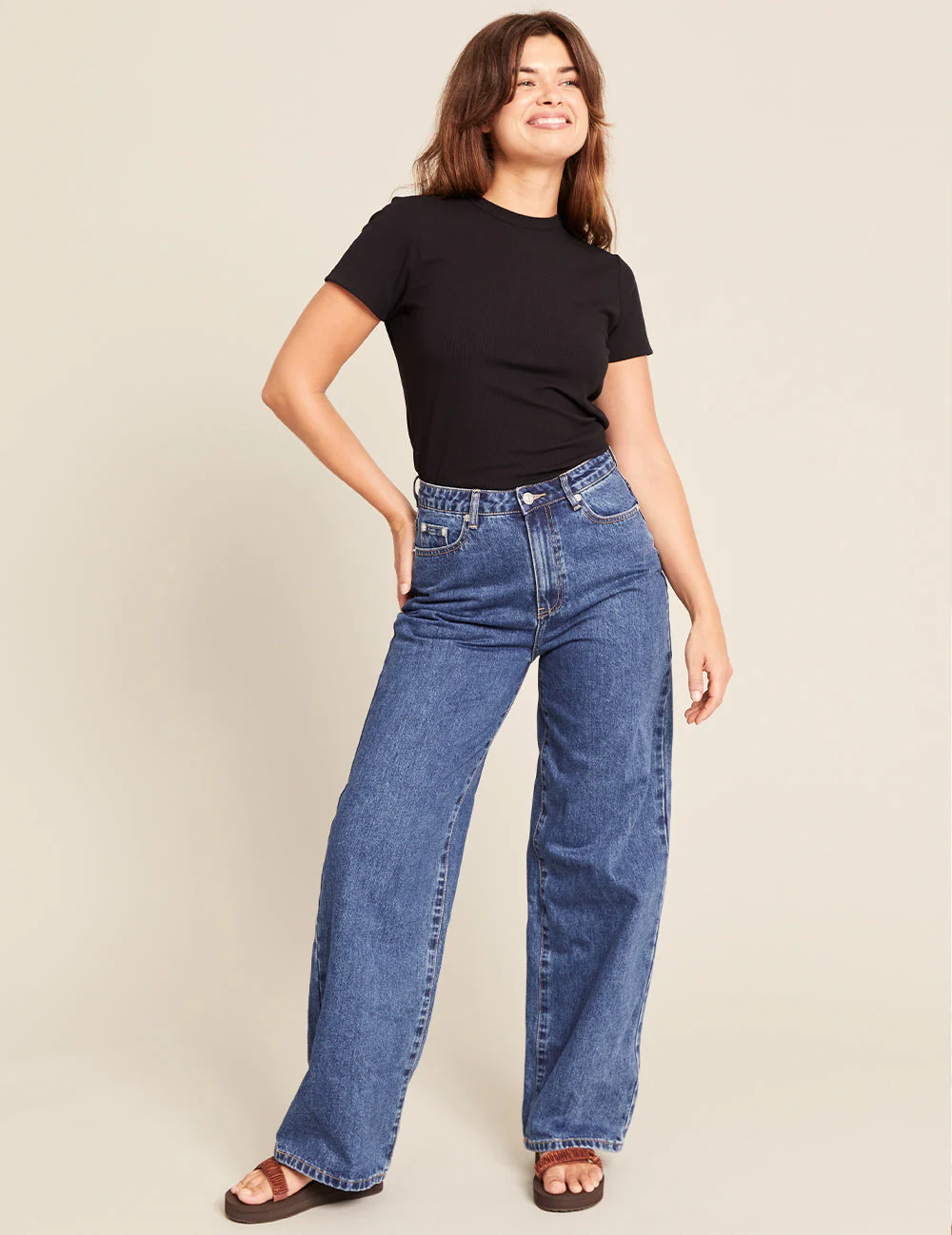 Boody Ribbed Crew Neck T-Shirt - Black