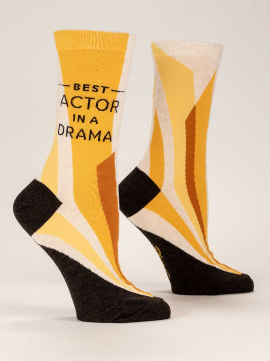 BlueQ Women's Crew Socks - Best Actor