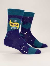 BlueQ Men's Crew Socks - Big Space Nerd