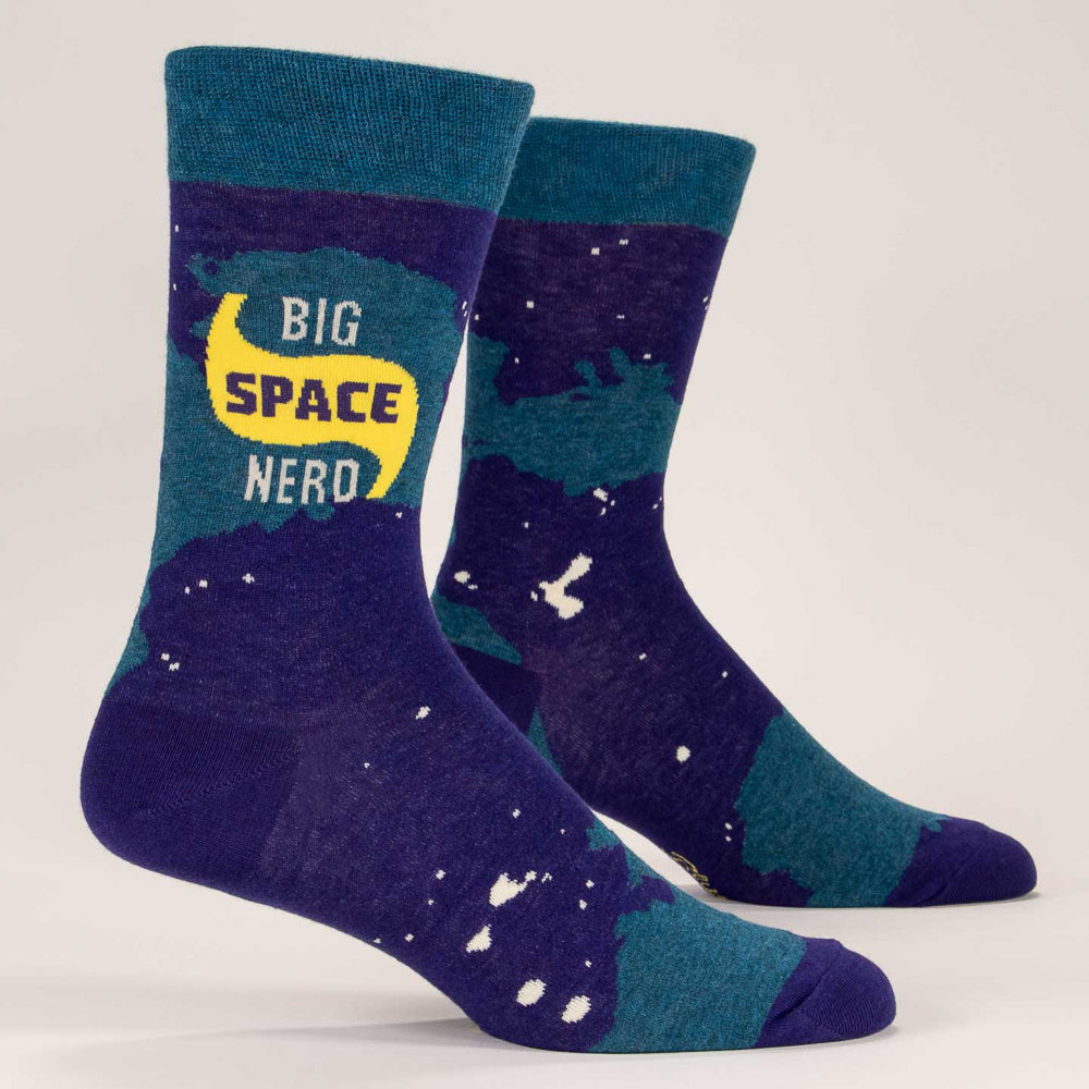 BlueQ Men's Crew Socks - Big Space Nerd