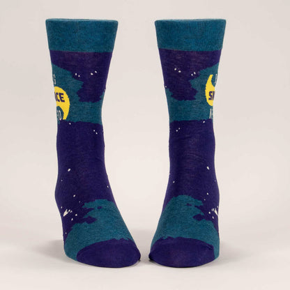 BlueQ Men's Crew Socks - Big Space Nerd