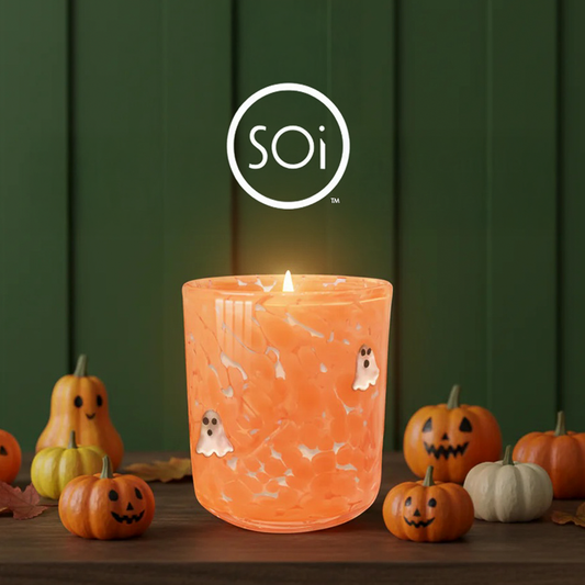 The SOi Co. Candy Corn Ghost Candle