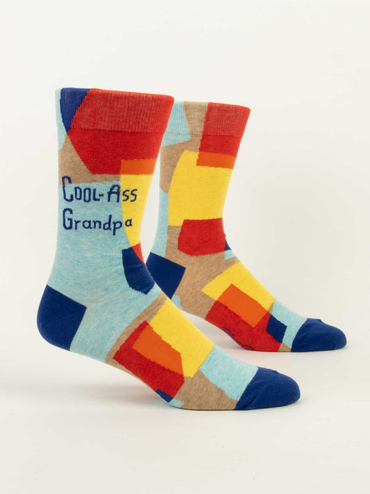 BlueQ Men's Crew Socks - Cool Grandpa