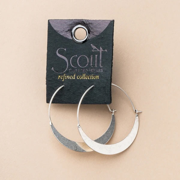 Scout Refined Earring Collection - Crescent Hoops