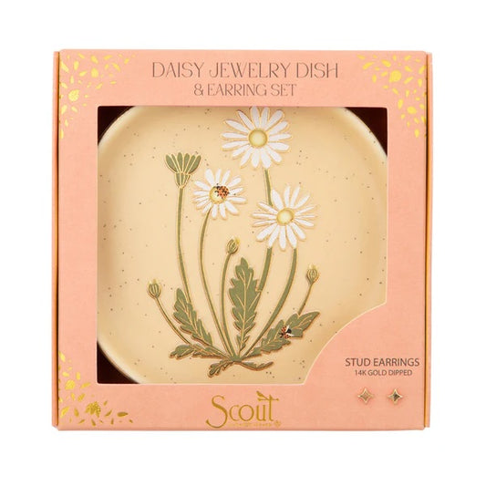 Scout Jewelry Dish & Stud Earring Set - Daisy