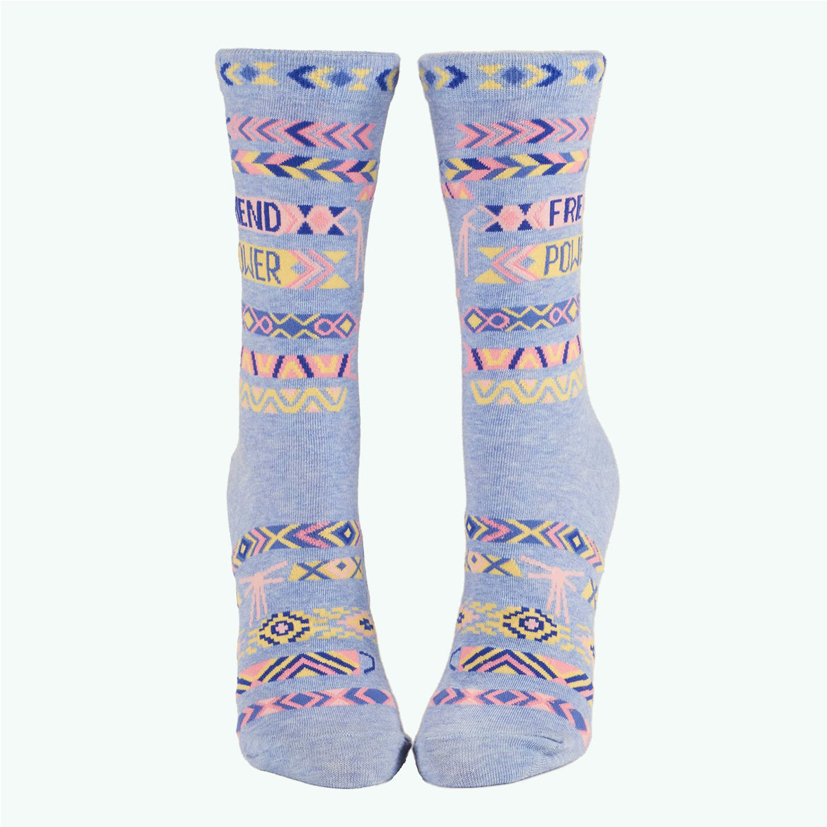 BlueQ Women's Crew Socks - Friend Power