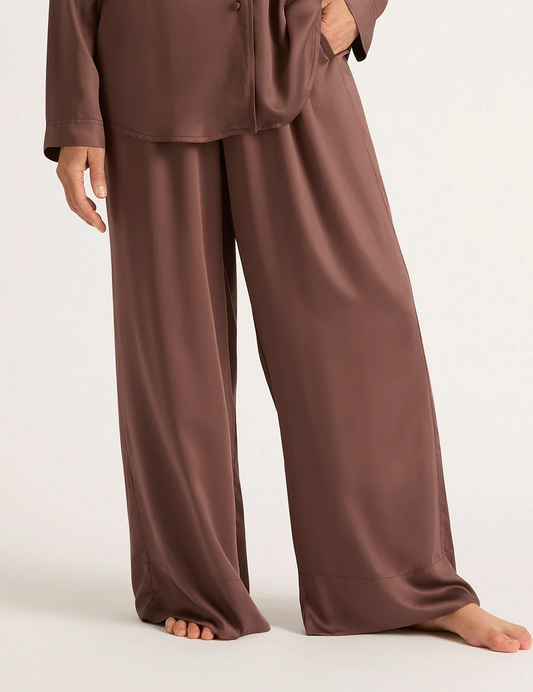 Boody Vegan Silk - Wide Leg Sleep Pant - Garnet