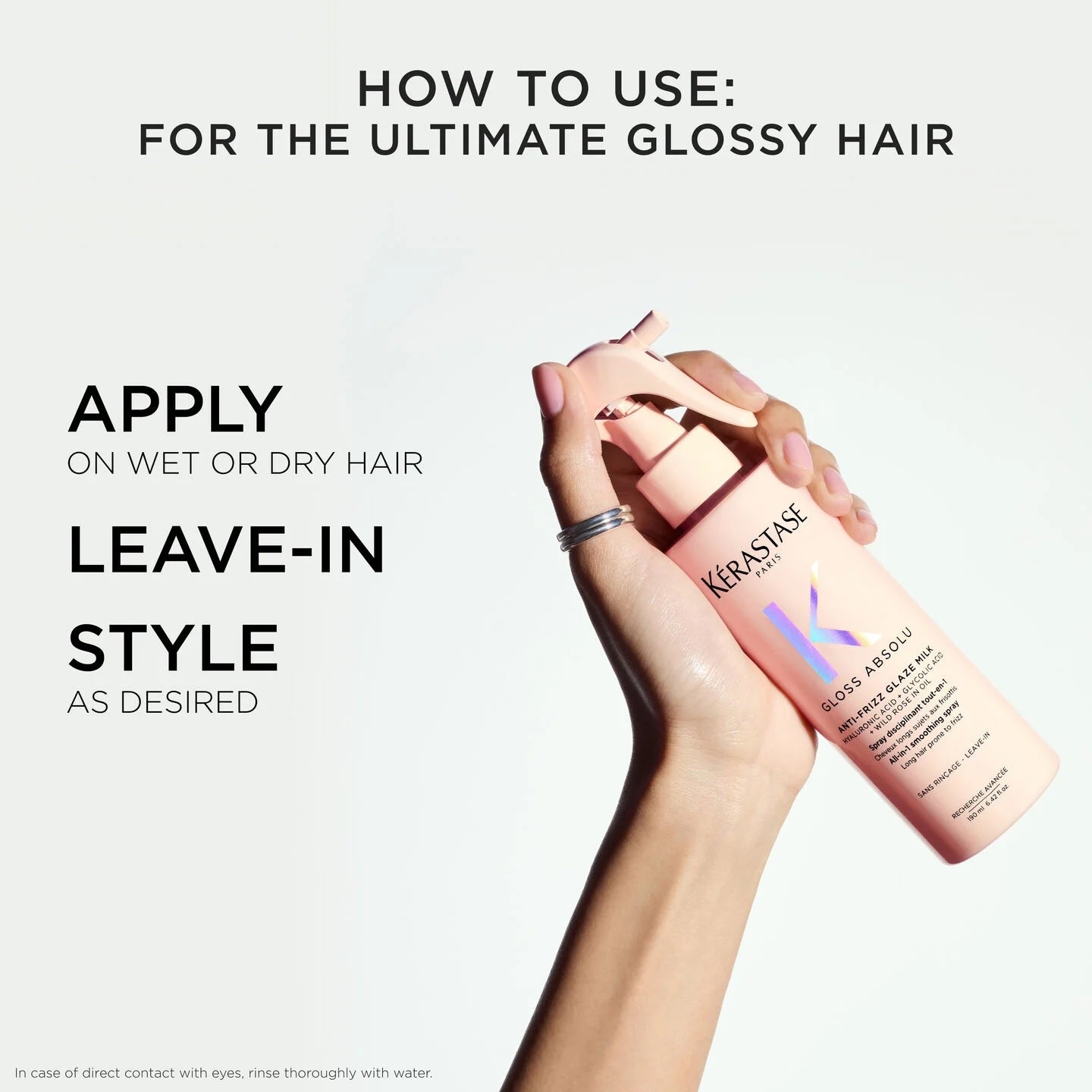 Kérastase Gloss Absolu Anti-Frizz Glaze Milk · All-in-1 Smoothing Spray