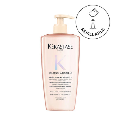 Kérastase Gloss Absolu Bain Creme Hydra-Glaze · Anti-Frizz Shampoo