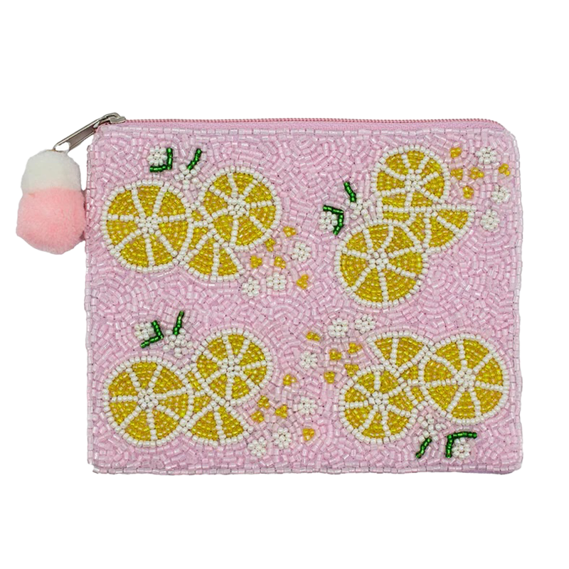 La Chic Designs Beaded Coin Purse - Lemons