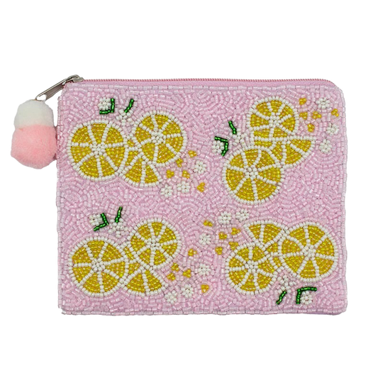 La Chic Designs Beaded Coin Purse - Lemons